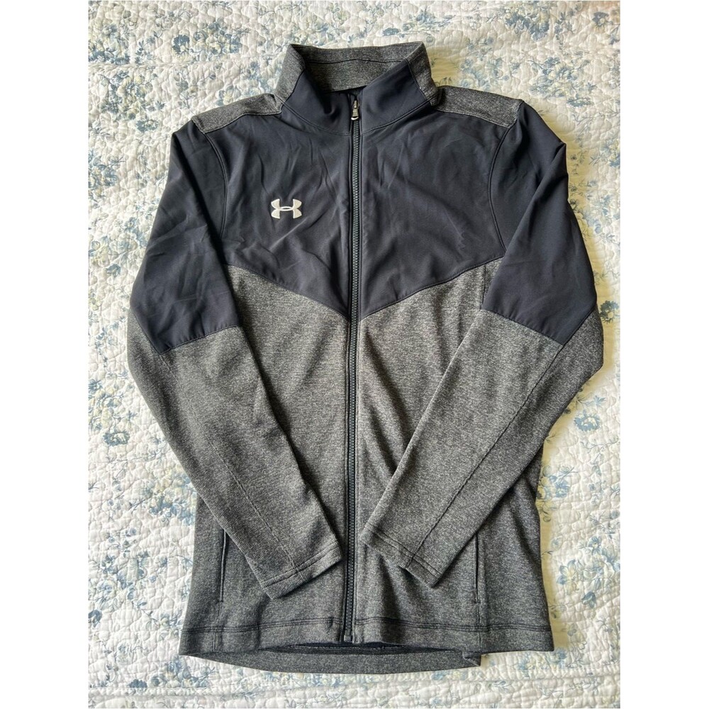 Under Armour Men’s Heather Gray & Black ColdGear Pullover